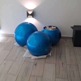 Vaso Conjunto Tri - Esférico Azul